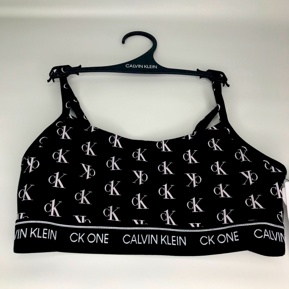 Calvin Klein One S Black Logo Adjustable Strap New